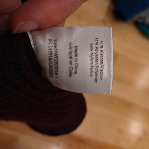 Halston oversized heavy sweater purple burgundy marroon - Picture 10 of 10